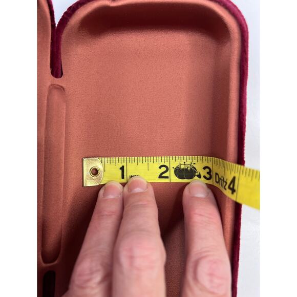 Gucci Burgundy Velvet Glasses Large Hard Case Cloth, & Dust Bag (No Glasses) - Picture 11 of 13